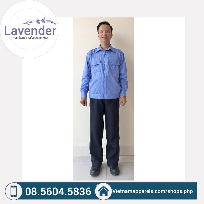 Combo Bộ quần áo bảo vệ dài tay hoặc ngắn tay áo vải kate thô ford quần vải sẹc tiêu chuẩn Việt Nam